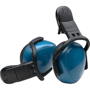 Helmet mounted ear muff
