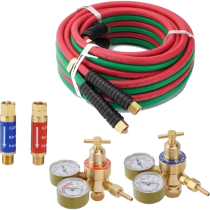 Oxygen acetylene regulator and hose