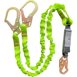 Shock absorbing lanyard