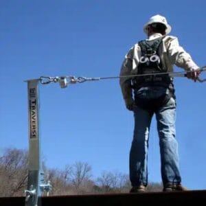 Horizontal lifeline Installation