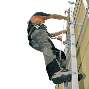Ladder lifeline Installation